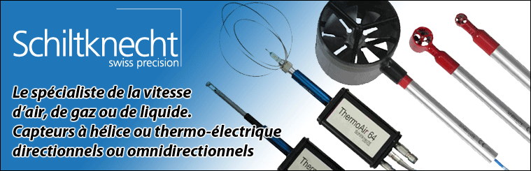 Le spécialiste de la vitesse d’air, de gaz ou de liquide. Capteurs à hélice ou thermo-électrique directionnels ou omnidirectionnels